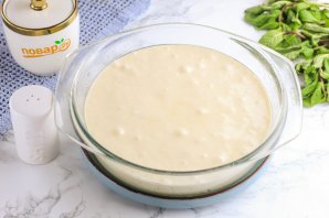 Бисквит в стеклянной форме в духовке Бисквит в стеклянной форме в духовке