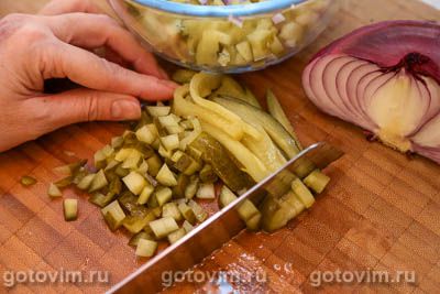 Оливье с копченой рыбой Оливье с копченой рыбой