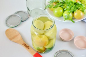 Консервированные зеленые помидоры Консервированные зеленые помидоры