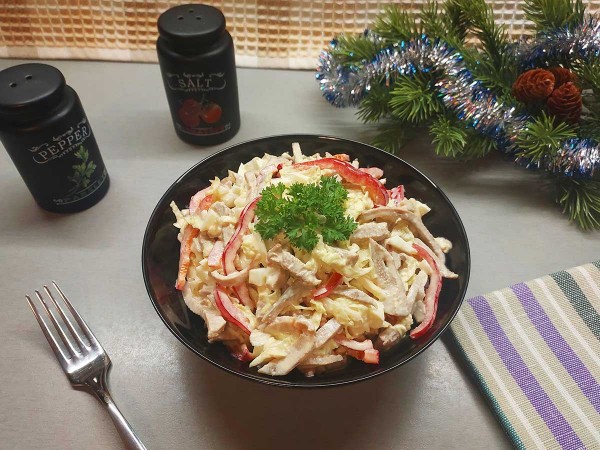 Салат с языком и болгарским перцем Салат с языком и болгарским перцем