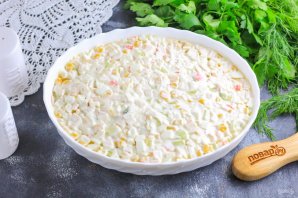 Крабовый салат на Новый год Дракона Крабовый салат на Новый год Дракона