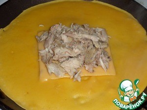 Тыквенные блины с мясом и сыром Тыквенные блины с мясом и сыром