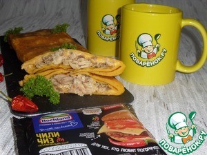 Тыквенные блины с мясом и сыром Тыквенные блины с мясом и сыром