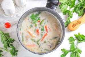 Японский суп с лососем Японский суп с лососем