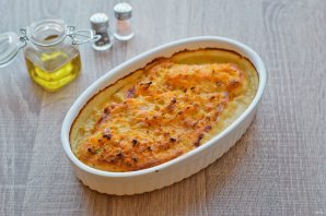 Семга в сливочном соусе запеченная в духовке