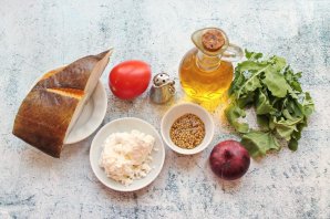 Салат из копченого палтуса Салат из копченого палтуса