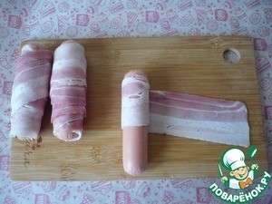 Слоеные рулетики с плавленым сыром Слоеные рулетики с плавленым сыром