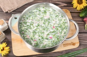 Классическая окрошка с уксусом Классическая окрошка с уксусом