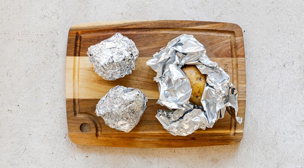 Печеная картошка с начинкой, пошаговый рецепт с фото