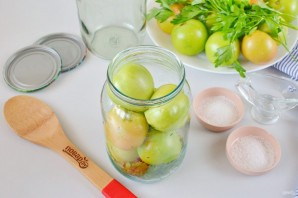 Консервированные зеленые помидоры Консервированные зеленые помидоры