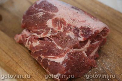 Свиная шея, запеченная в мандариновом маринаде