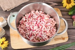 Классическая окрошка с уксусом Классическая окрошка с уксусом