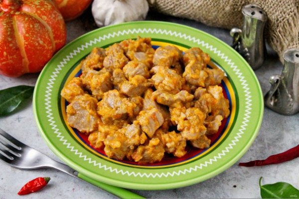 Мясо в тыквенном соусе Мясо в тыквенном соусе