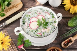 Классическая окрошка с уксусом Классическая окрошка с уксусом