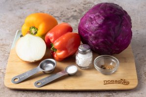 Салат из краснокочанной капусты на зиму Салат из краснокочанной капусты на зиму