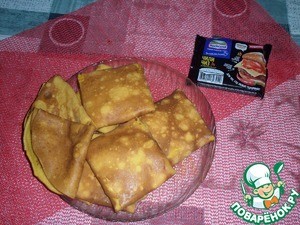 Тыквенные блины с мясом и сыром Тыквенные блины с мясом и сыром