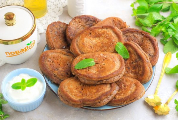 Шоколадные оладьи на кефире Шоколадные оладьи на кефире