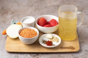 Крем-суп из красной чечевицы Крем-суп из красной чечевицы