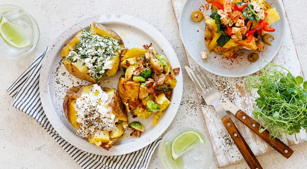 Печеная картошка с начинкой, пошаговый рецепт с фото