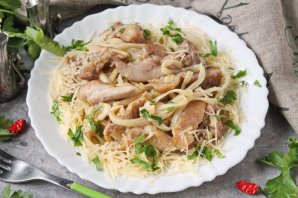 Лингвини с курицей Лингвини с курицей