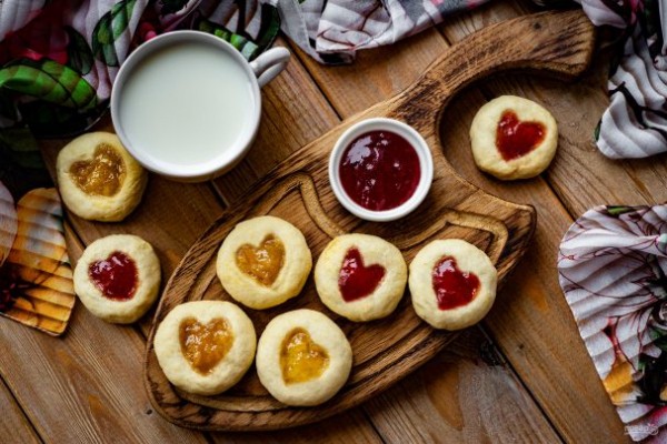 Апельсиновое печенье с джемом Апельсиновое печенье с джемом