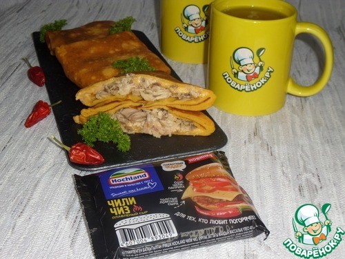 Тыквенные блины с мясом и сыром Тыквенные блины с мясом и сыром