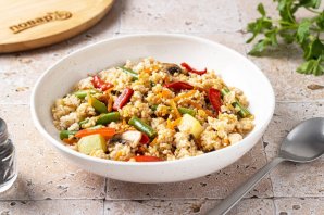 Ячневая каша с овощами