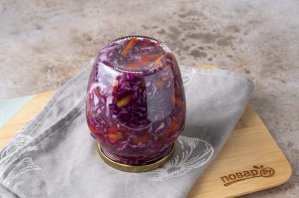 Салат из краснокочанной капусты на зиму Салат из краснокочанной капусты на зиму