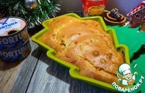 Заливной пирог с тунцом и жареным луком Заливной пирог с тунцом и жареным луком