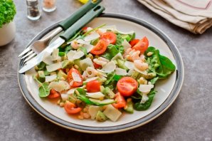 Салат из авокадо с креветками без майонеза Салат из авокадо с креветками без майонеза