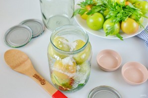 Консервированные зеленые помидоры Консервированные зеленые помидоры