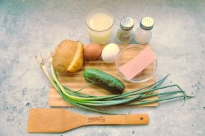 Белая окрошка на сыворотке Белая окрошка на сыворотке