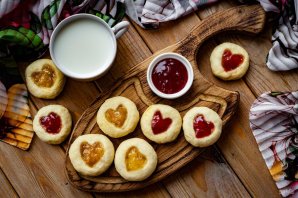 Апельсиновое печенье с джемом Апельсиновое печенье с джемом