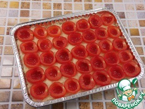 Картофельный пирог с фаршированными тунцом черри