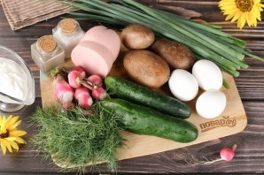 Классическая окрошка с уксусом Классическая окрошка с уксусом