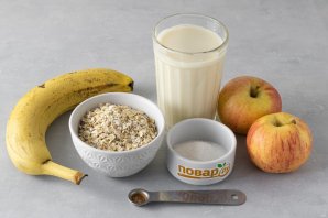 Овсяная каша с яблоком и бананом Овсяная каша с яблоком и бананом