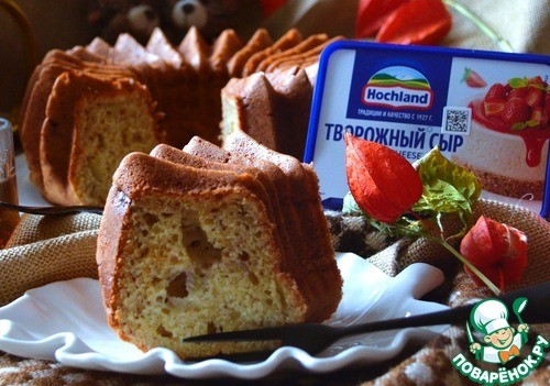 Банановый кекс на творожном сыре