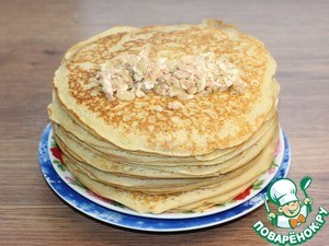 Блинный пирог с тунцом Блинный пирог с тунцом