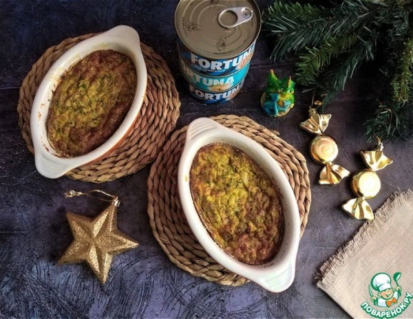 Кабачковая запеканка с тунцом Кабачковая запеканка с тунцом