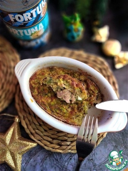 Кабачковая запеканка с тунцом Кабачковая запеканка с тунцом
