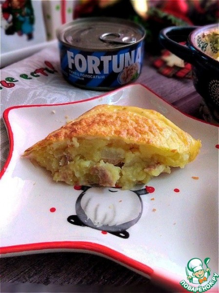 Картофельная запеканка с консервированным тунцом Картофельная запеканка с консервированным тунцом