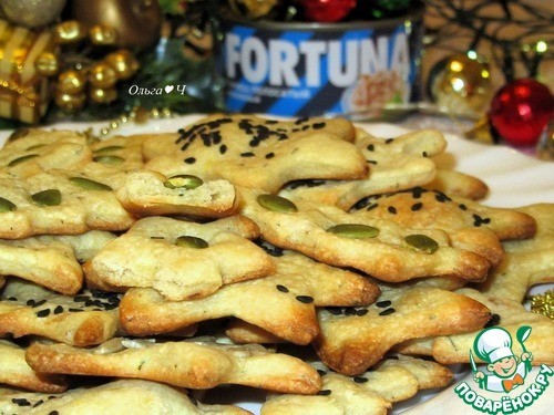 Картофельные крекеры с тунцом "Новогодний хруст" Картофельные крекеры с тунцом "Новогодний хруст"