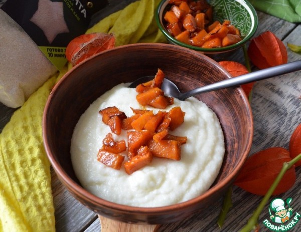 Каша с рисовой полентой и тыквой Каша с рисовой полентой и тыквой