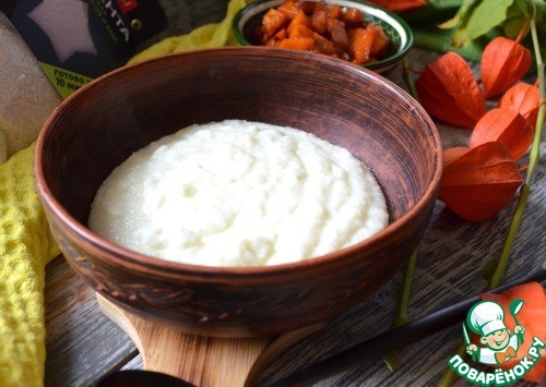 Каша с рисовой полентой и тыквой Каша с рисовой полентой и тыквой