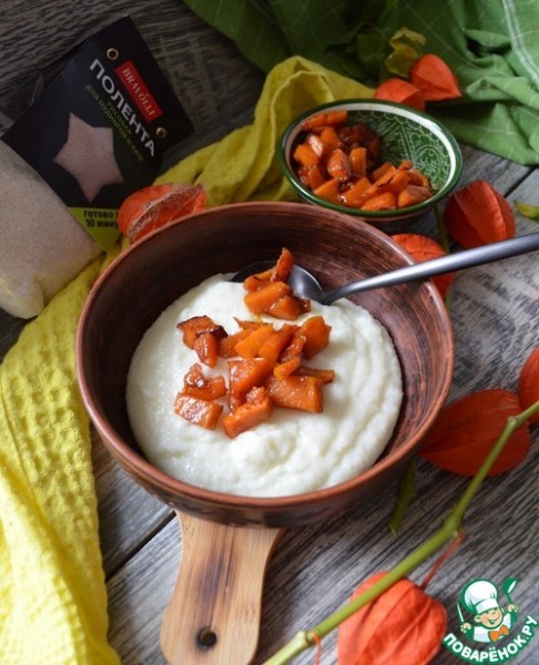 Каша с рисовой полентой и тыквой Каша с рисовой полентой и тыквой