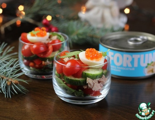 Коктейльный салат с тунцом Коктейльный салат с тунцом