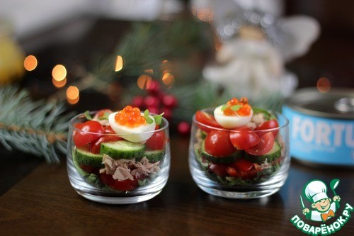 Коктейльный салат с тунцом Коктейльный салат с тунцом