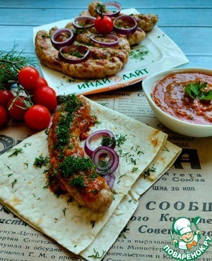 Купаты с соусом из томатов Купаты с соусом из томатов