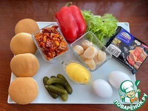 Мини бургеры с морским гребешком Мини бургеры с морским гребешком