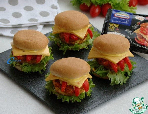 Мини бургеры с морским гребешком Мини бургеры с морским гребешком